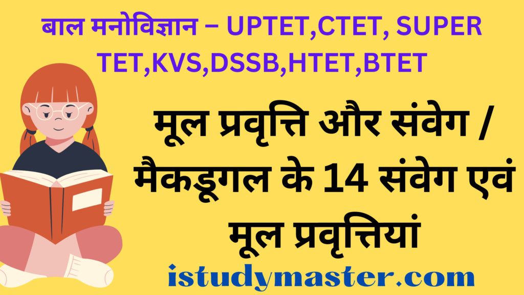 मूल प्रवृत्ति और संवेग / मैकडूगल के 14 संवेग एवं मूल प्रवृत्तियां